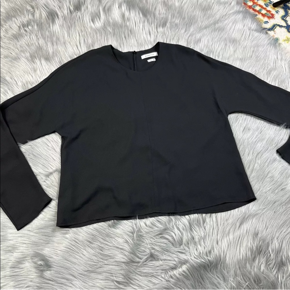 Babaton Black Polyester Long Sleeve Top Blouse Size XS